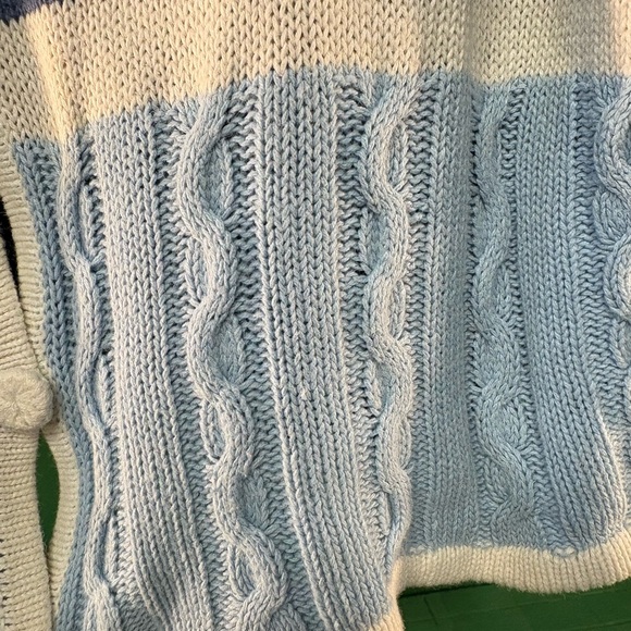 Holiday Editions Blue and White Snowman V-Neck Sweater Vest - Picture 7 of 12